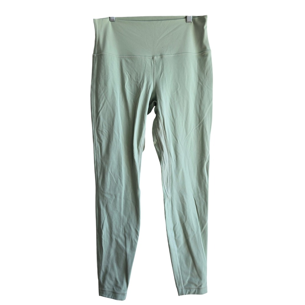 Lululemon 12 Align High Rise Pant Women Mint Green Excellent Nulu 25 Inseam